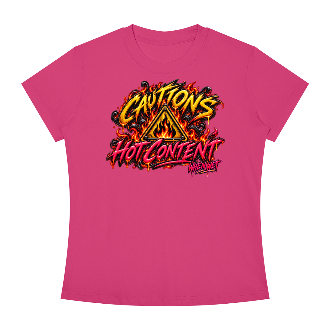 CAUTIONS Women's Slim Fit T-Shirt