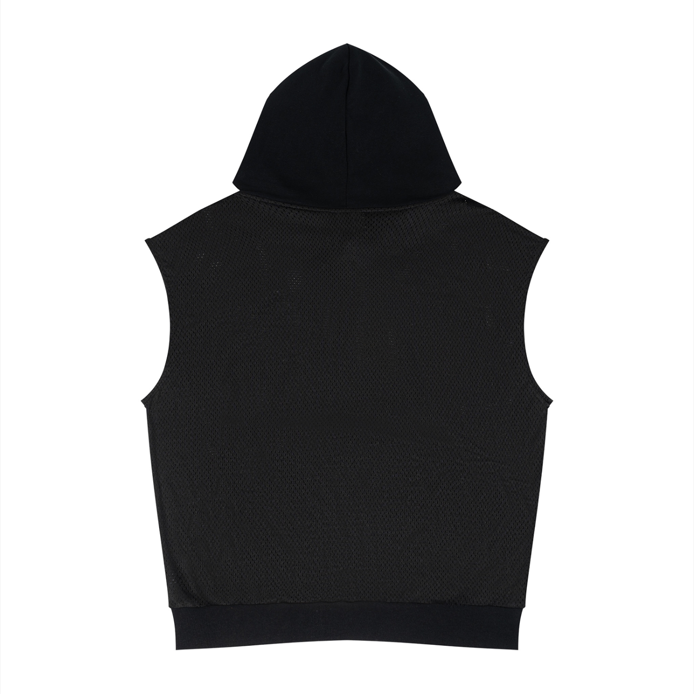 SHAKUR Unisex Panel Mesh Sleeveless Hoodie