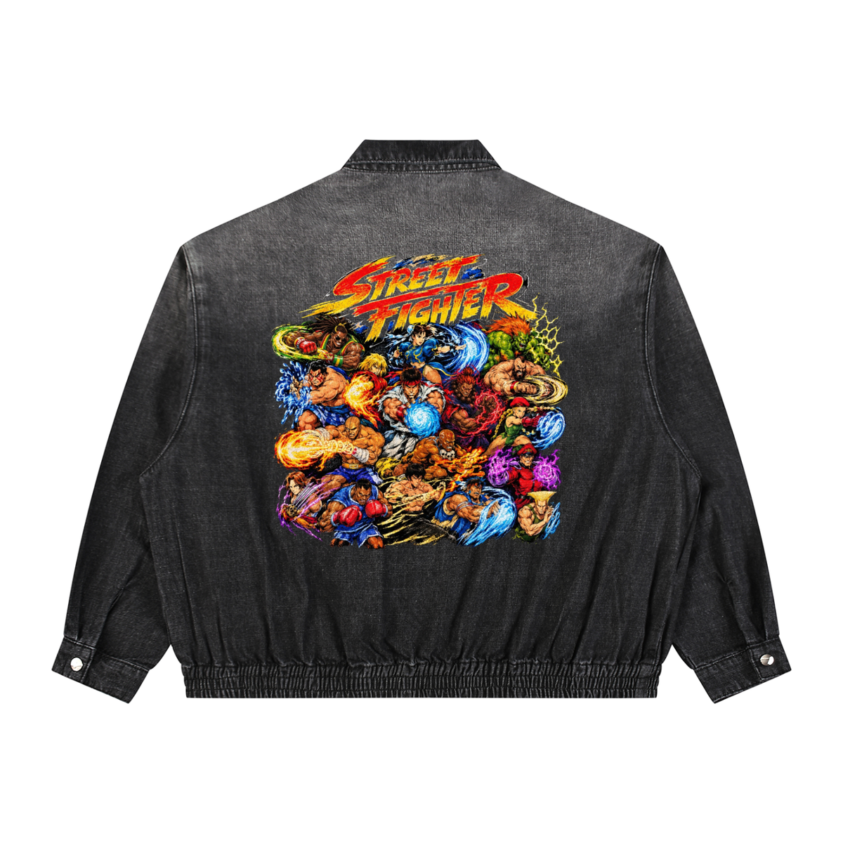 Street Fighter Vintage Full-Zip Denim Jacket