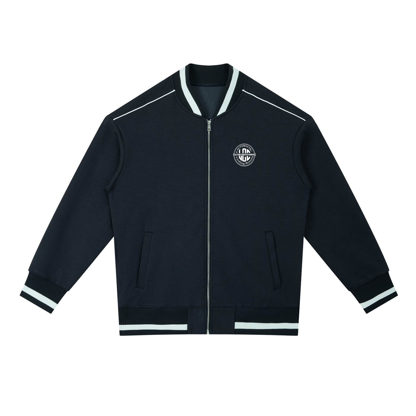 LCC AUTHENTIC Contrast Piping Zip Bomber Jacket