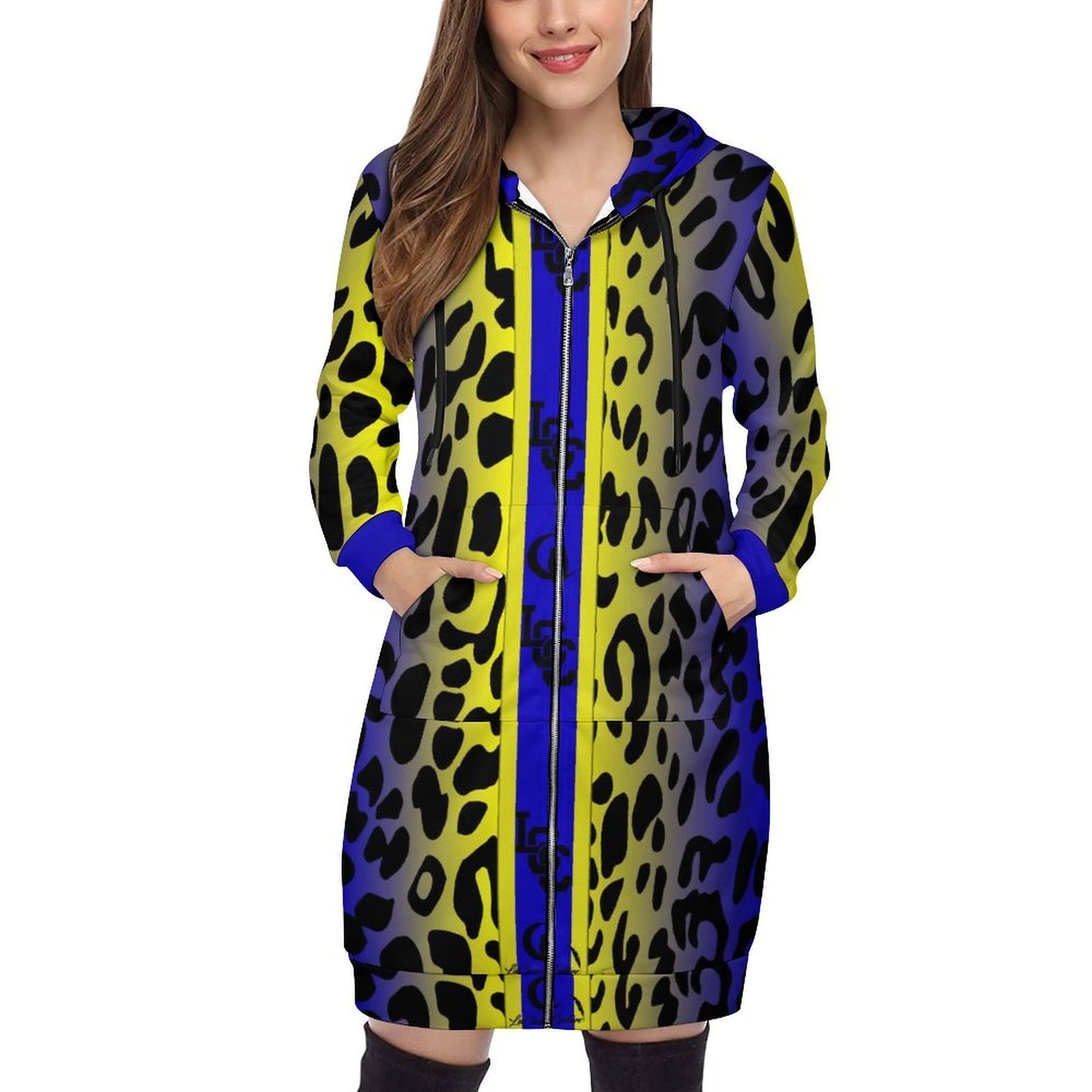 JAGUAR Women's Hooded Sweatshirt Dress