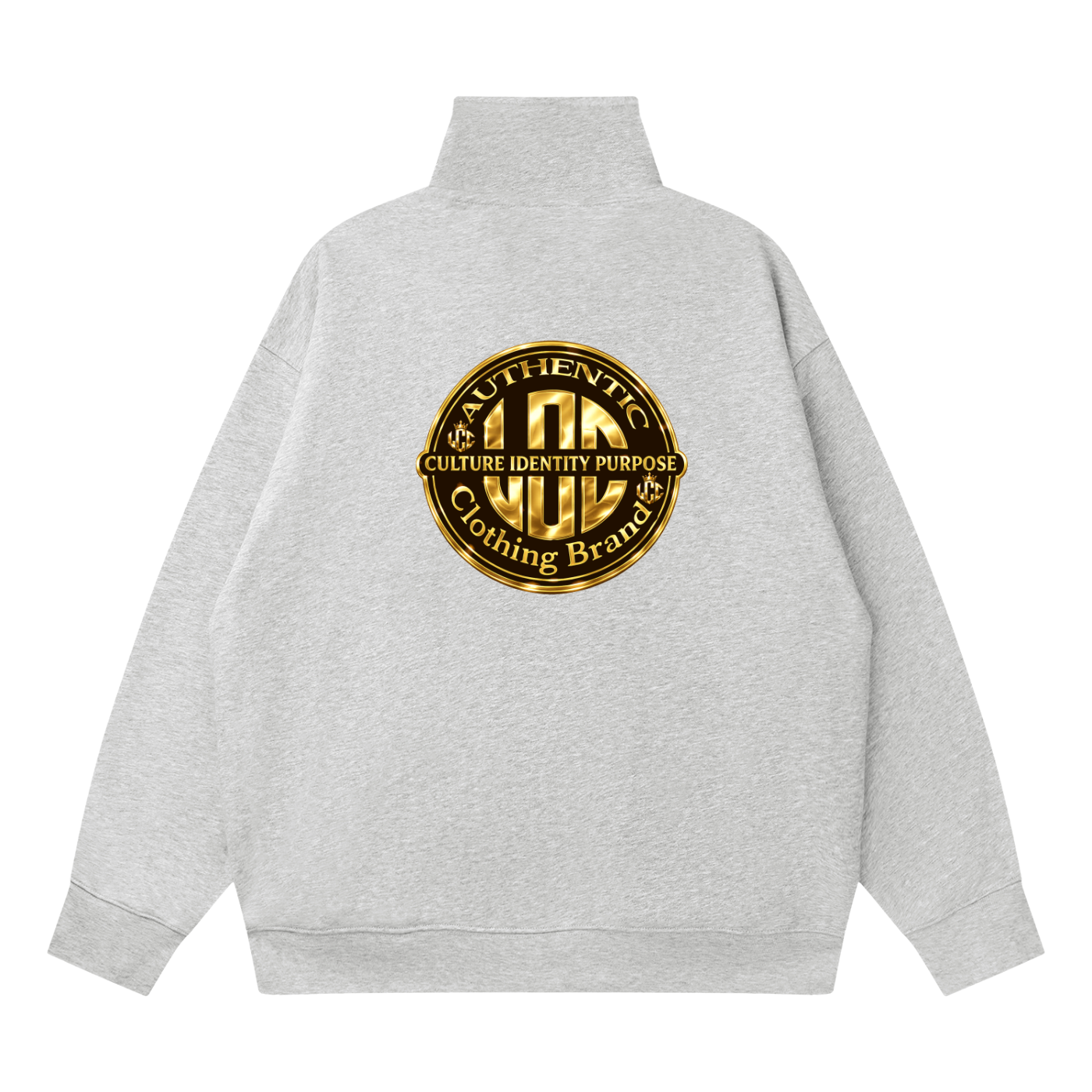 LCC AUTHENTIC GOLD Quarter-Zip Drop Shoulder Sweatshirt