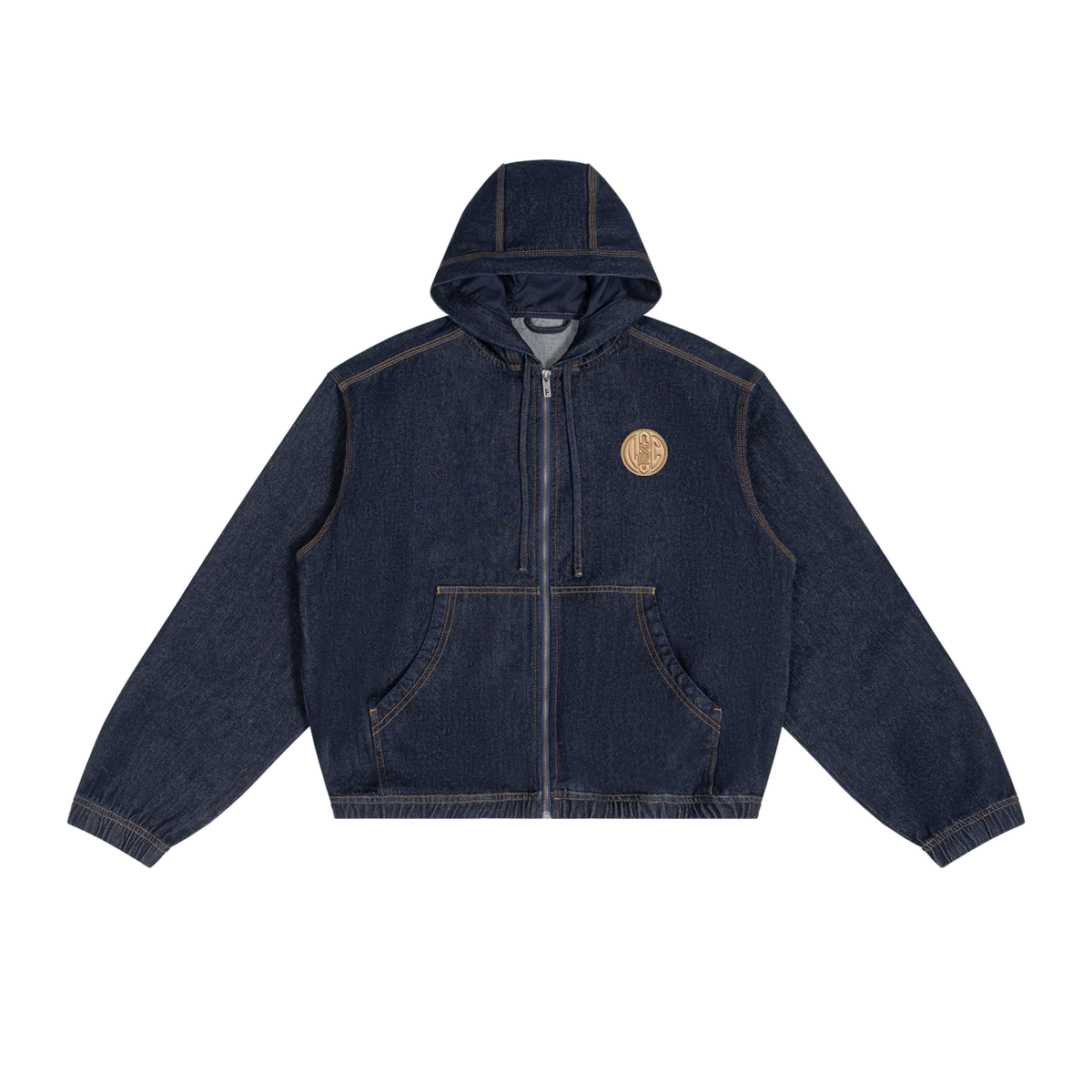 LCC PEAU BRUTE Boxy Hooded Denim Jacket