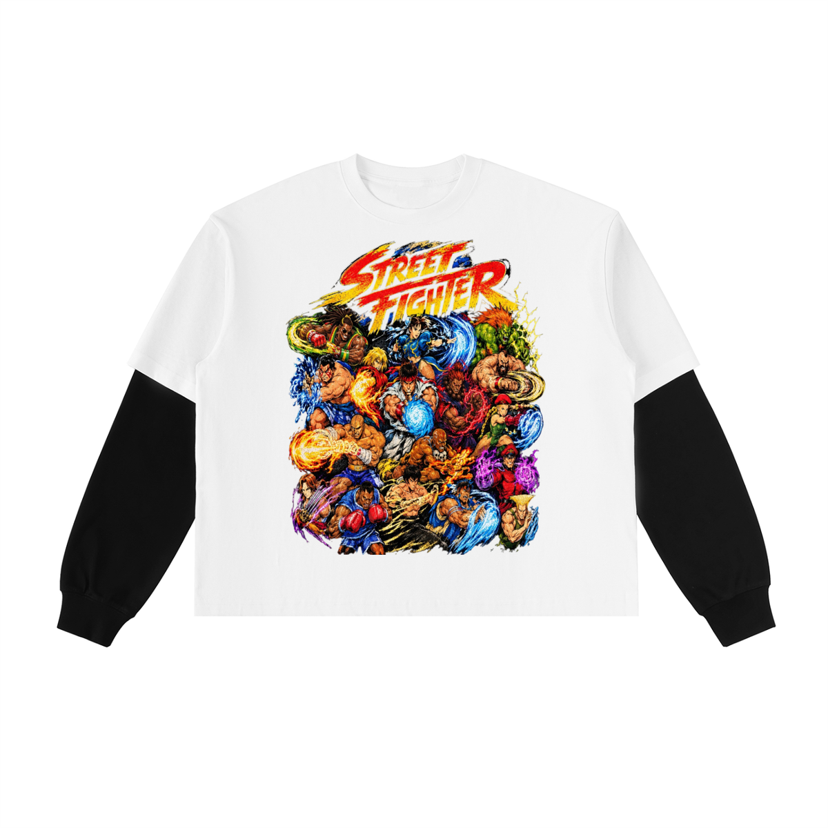 Street Fighter Contrast Sleeve T-Shirt