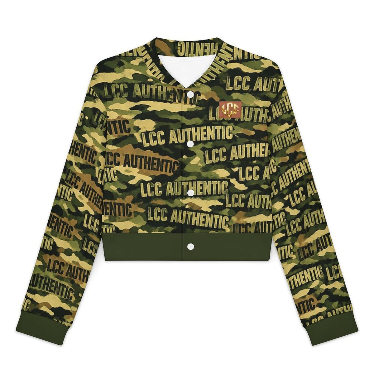 LCC CAMOUFLAGE Women's Cropped Open Front Jacket