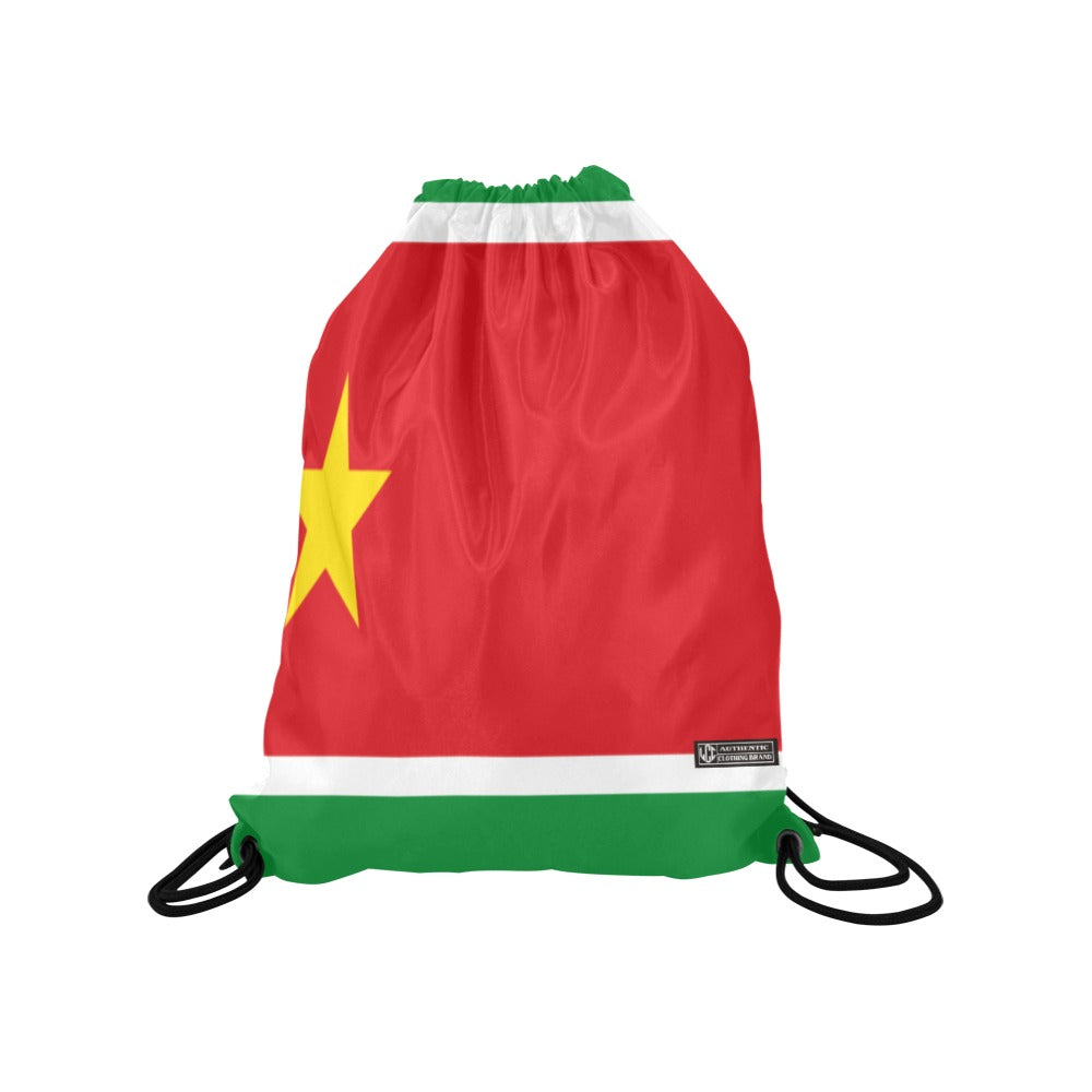 GUADELOUPE FLAG Medium Drawstring Bag (Twin Sides)
