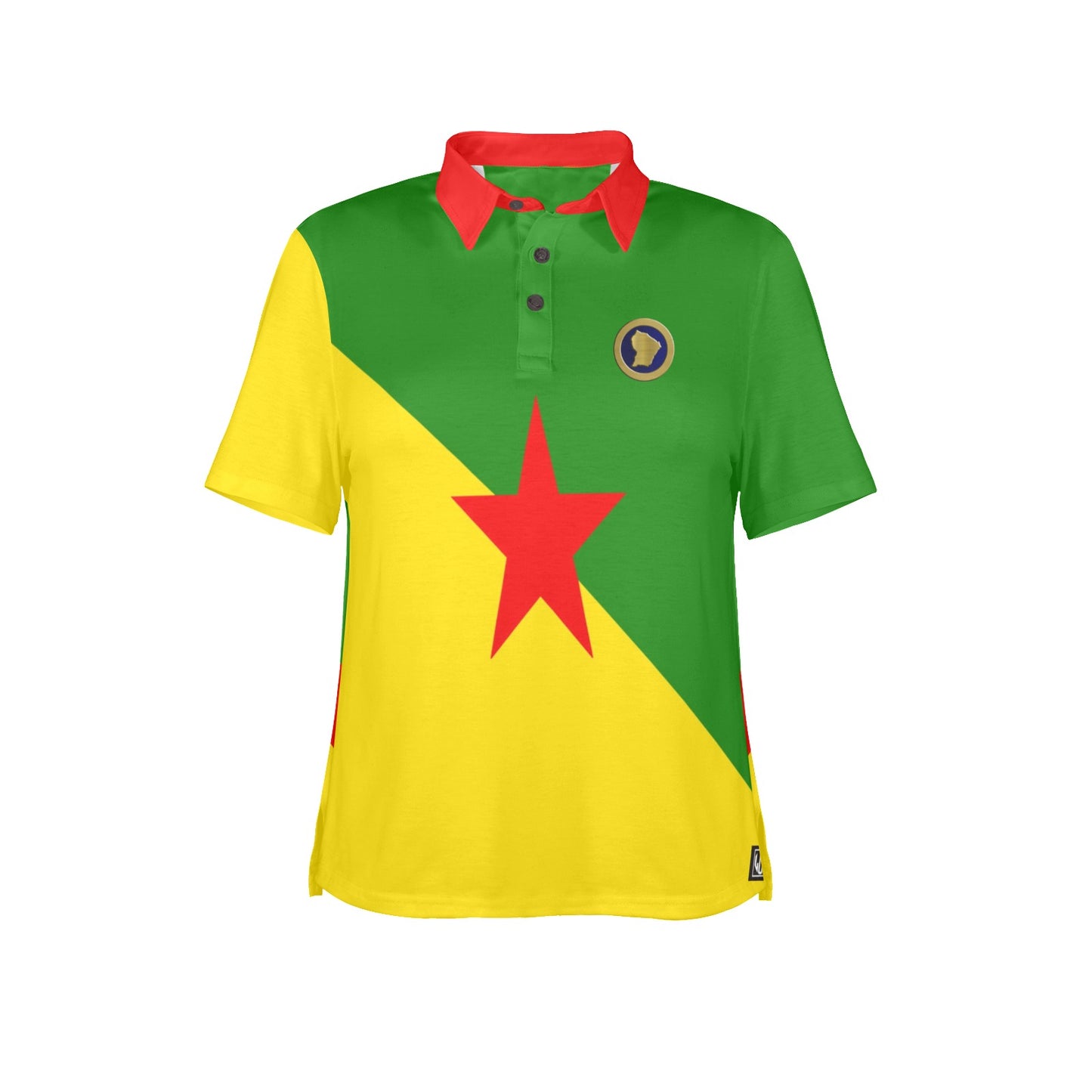 GUYANE FLAG Women's All Over Print Polo Shirt (Model T55)