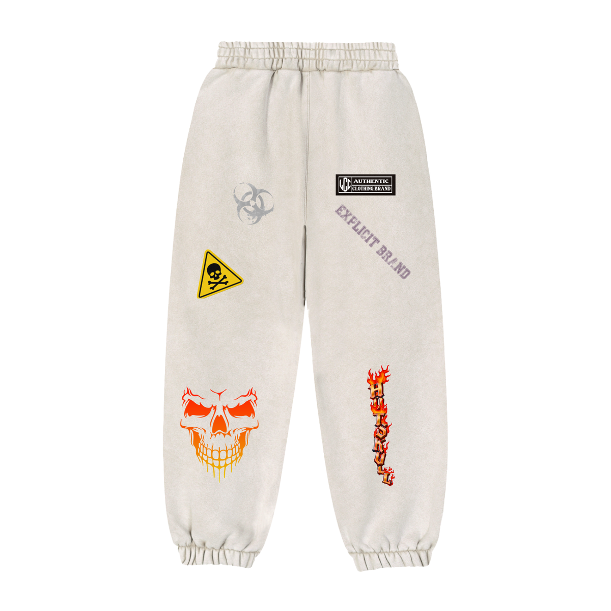 LCC HOTSKULL Fleeced Jogger Sweatpants