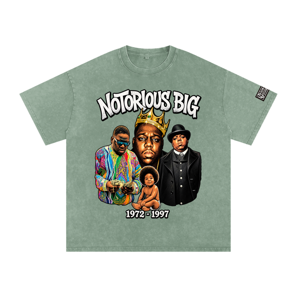 NOTORIOUS BIG Snow Washed Oversized T-Shirt