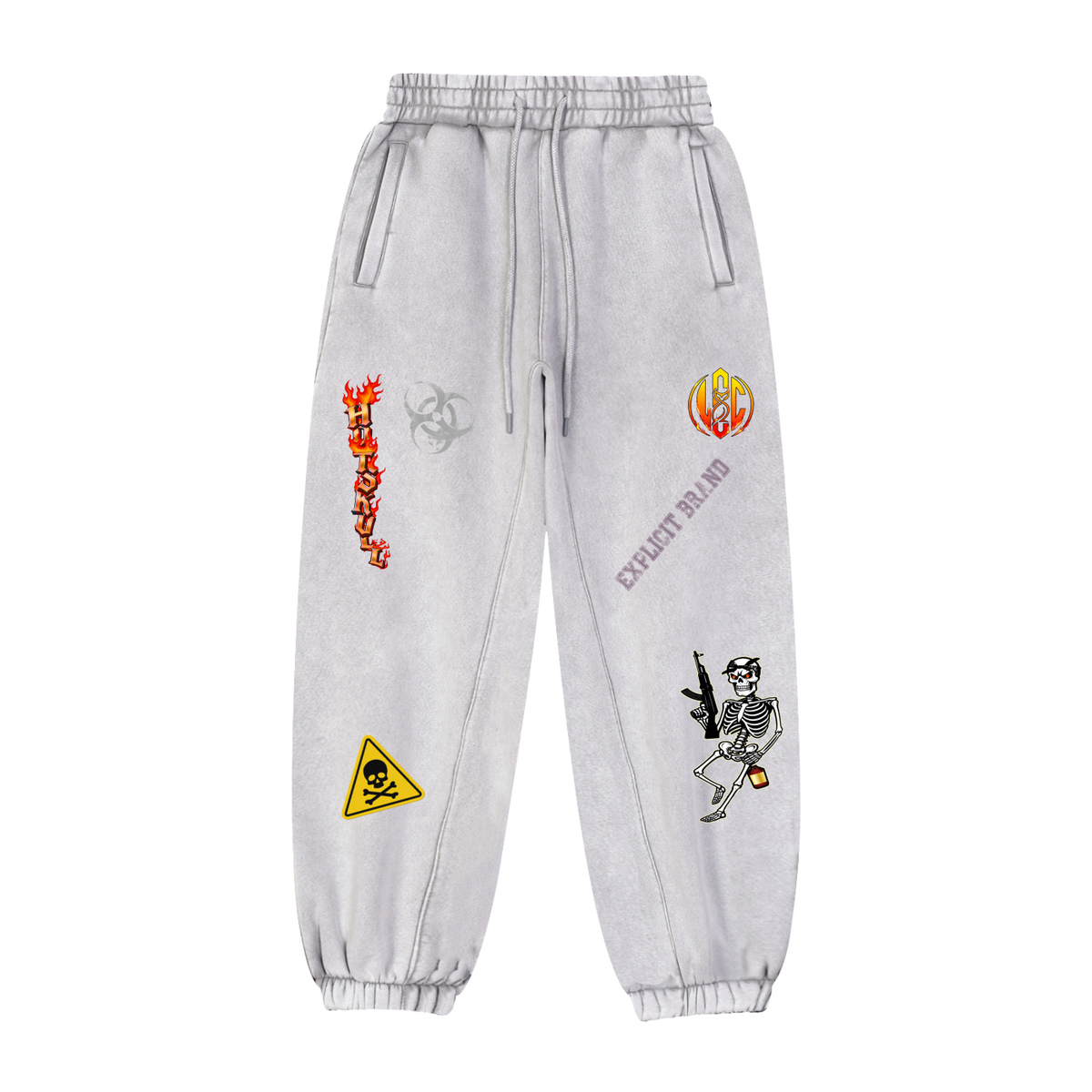 LCC HOTSKULL Fleeced Jogger Sweatpants