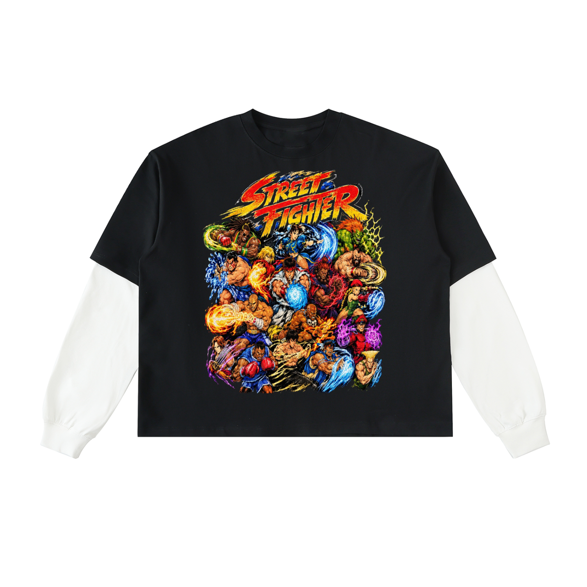 Street Fighter Contrast Sleeve T-Shirt