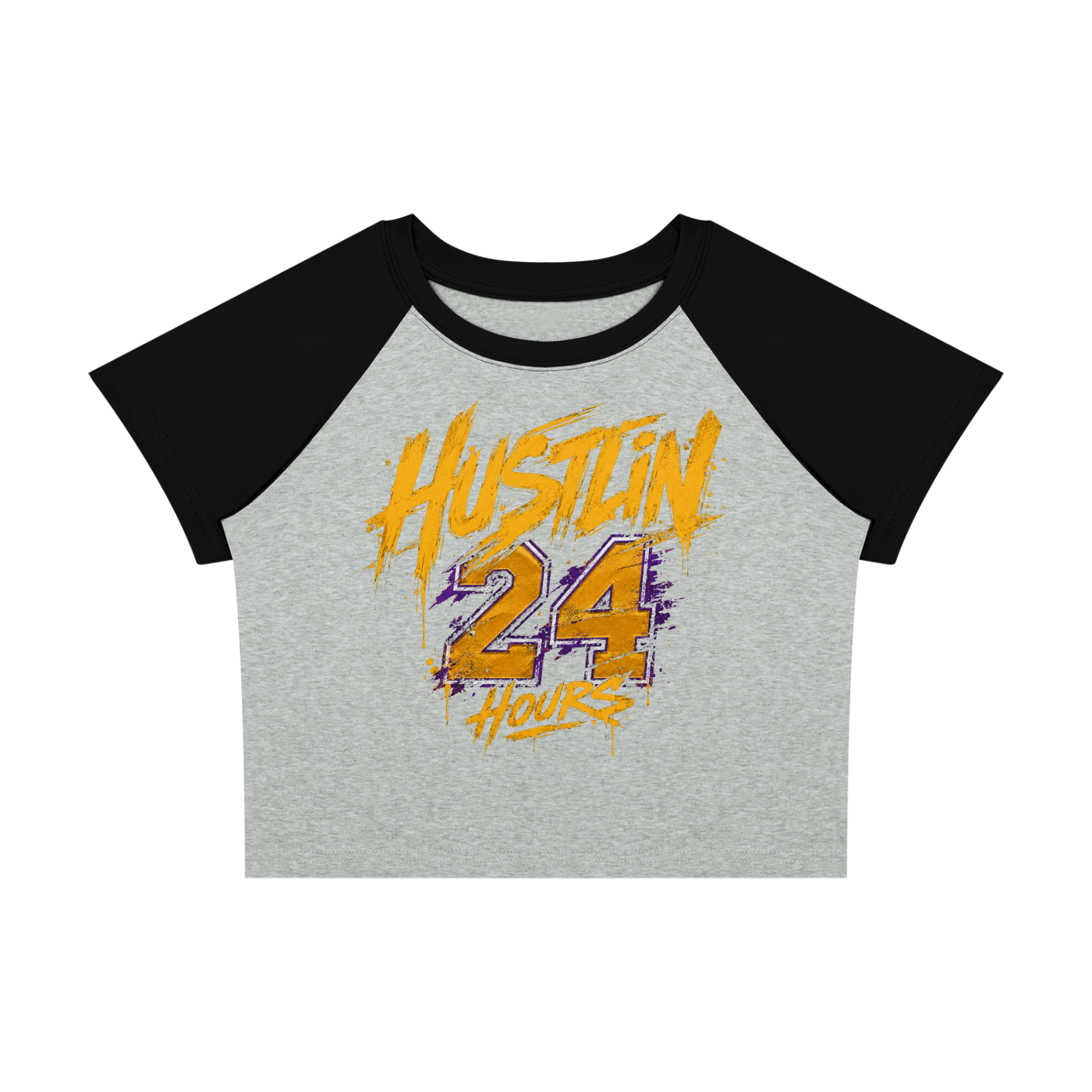 HUSTLIN 24 HOURS Women’s Raglan T-Shirt