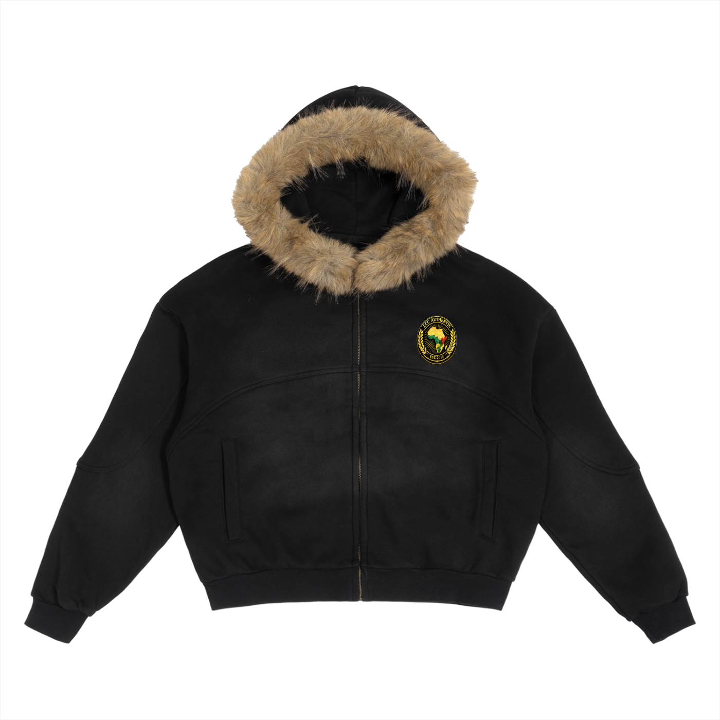 AFRICAN PRIDE Detachable Fur Hoodie