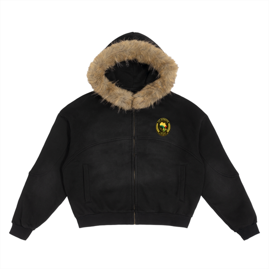AFRICAN PRIDE Detachable Fur Hoodie