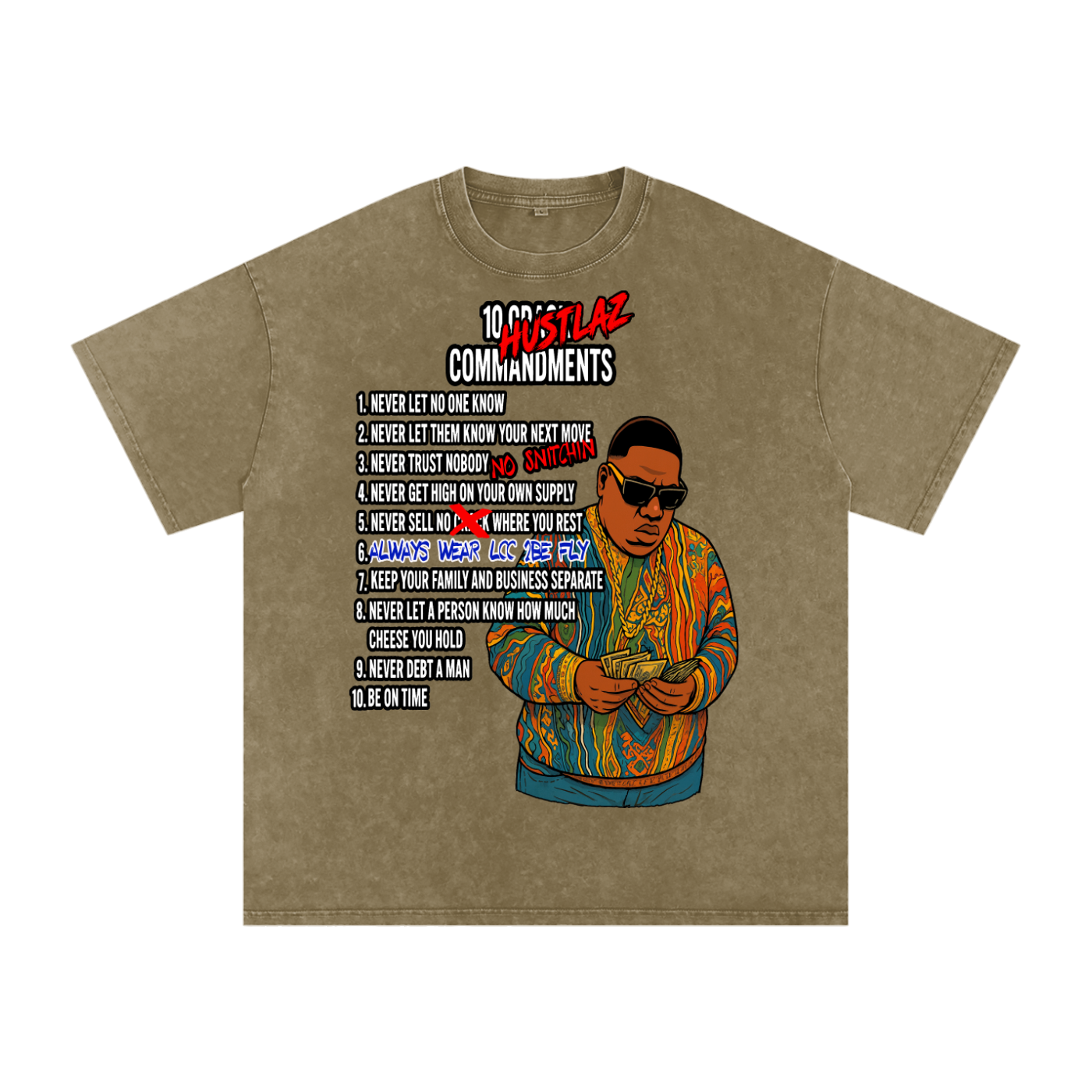 Snow Washed Oversized Cotton T-Shirt