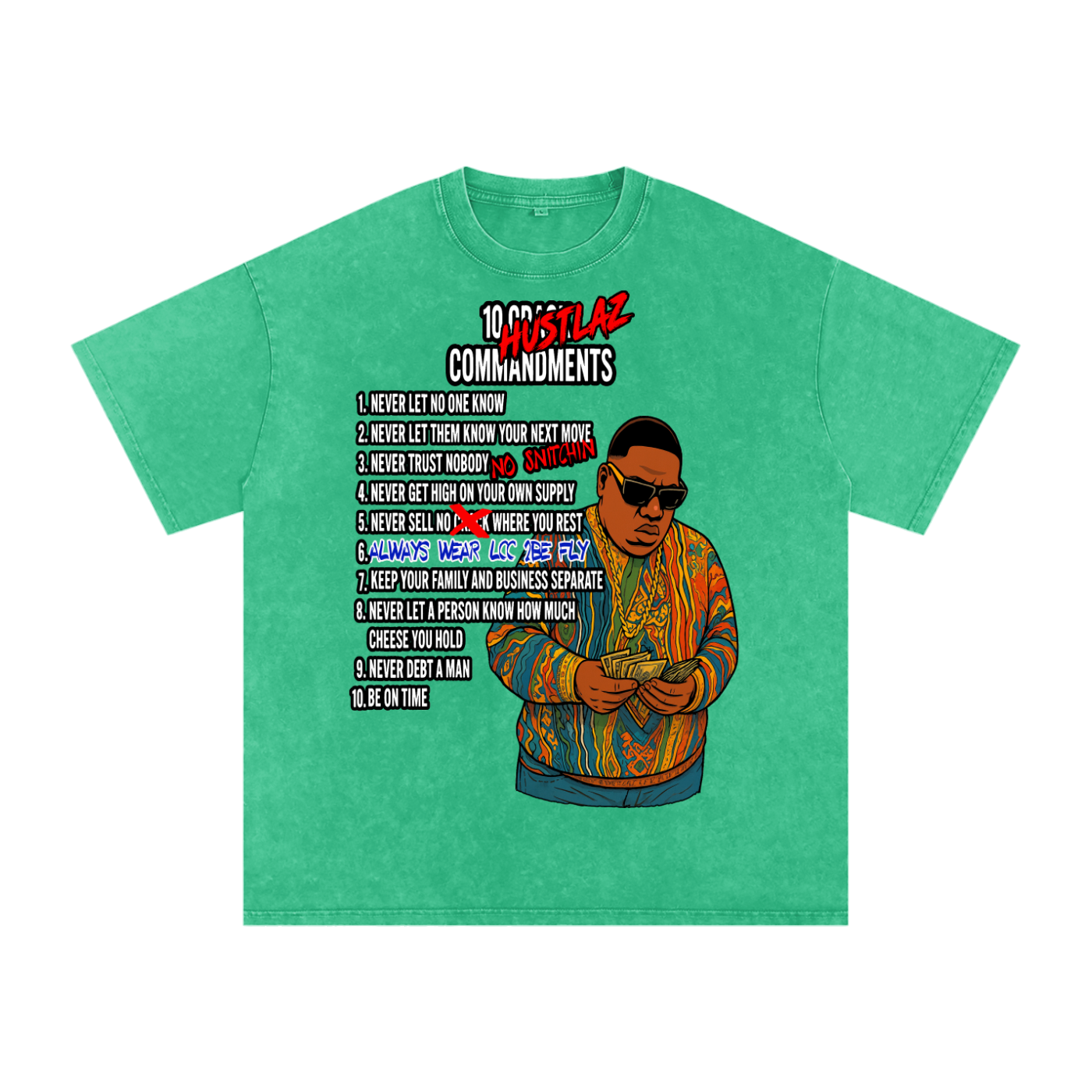Snow Washed Oversized Cotton T-Shirt