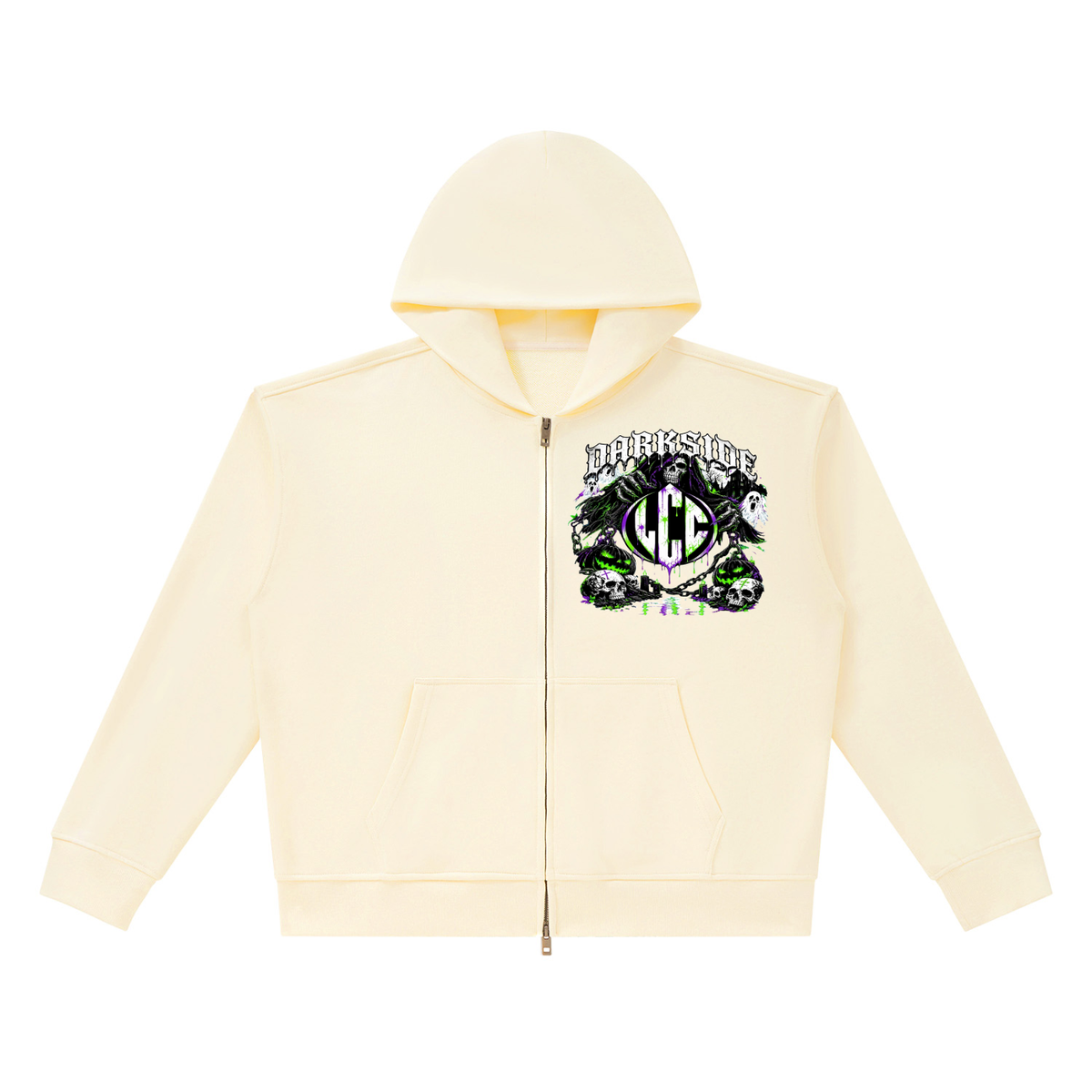 DARKSIDE Full Zip Boxy Hoodie