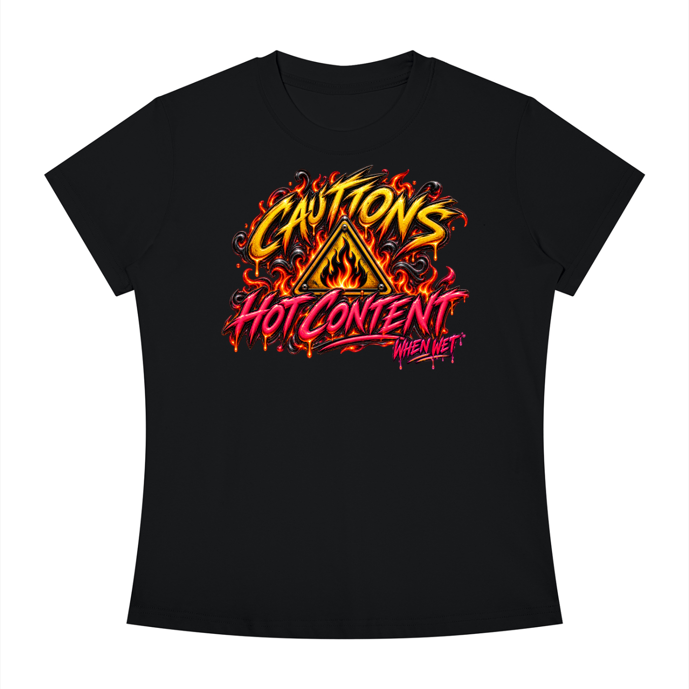 CAUTIONS Women's Slim Fit T-Shirt