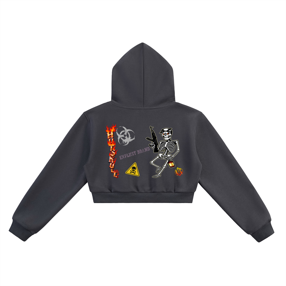 LCC HOTSKULL Essential Cropped Hoodie