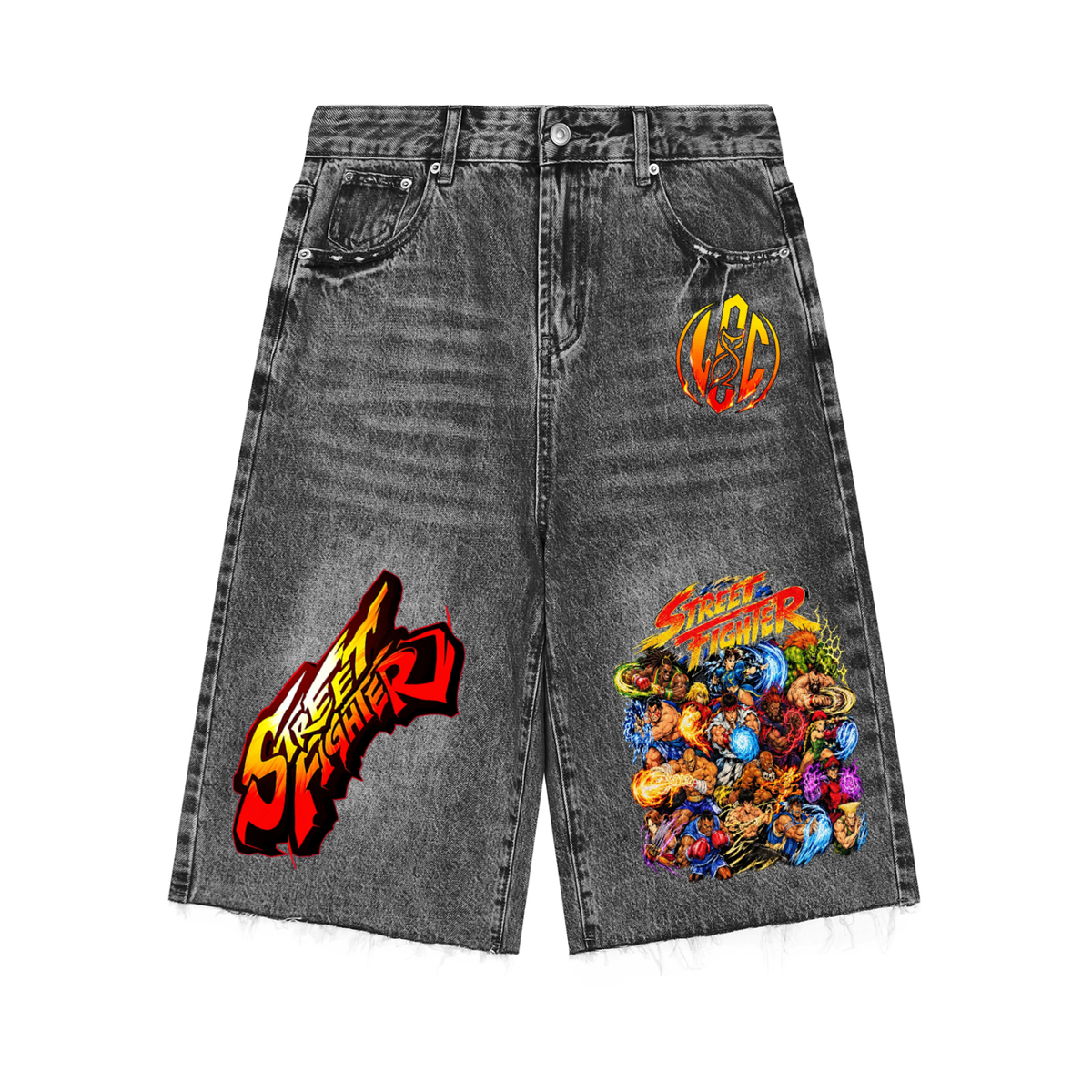 Street Fighter Vintage Denim Shorts