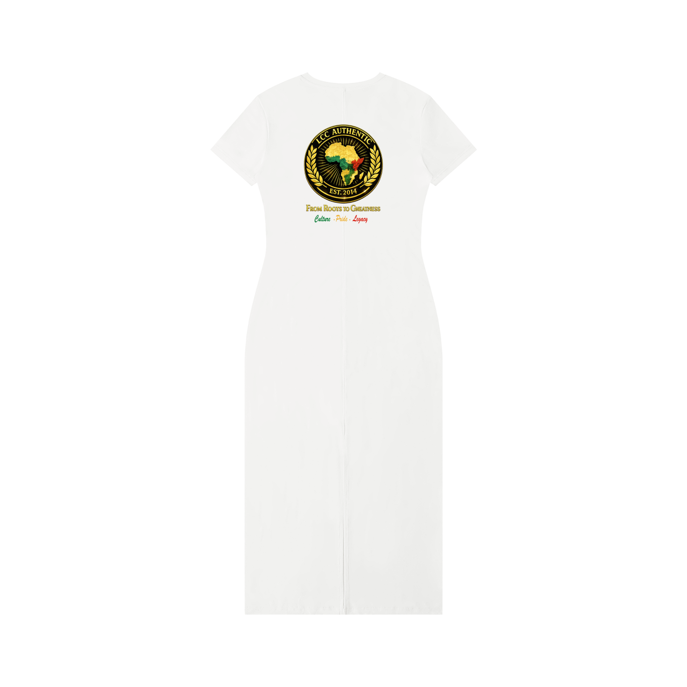 AFRICAN PRIDE Women's V-Neck Short Sleeve Maxi Dress