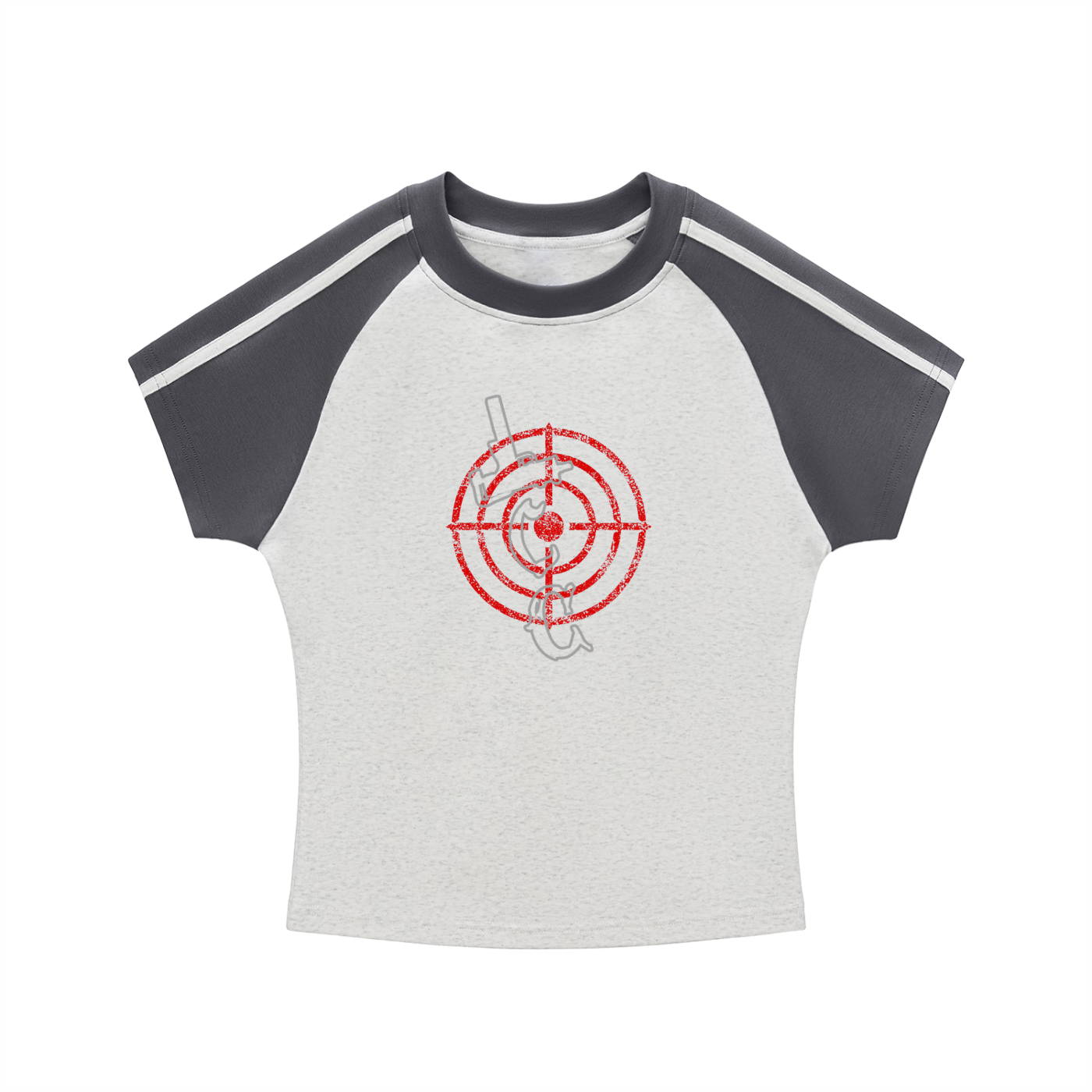 LCC TARGET Contrast Stripes Bodycon Raglan  Sleeve T-Shirt