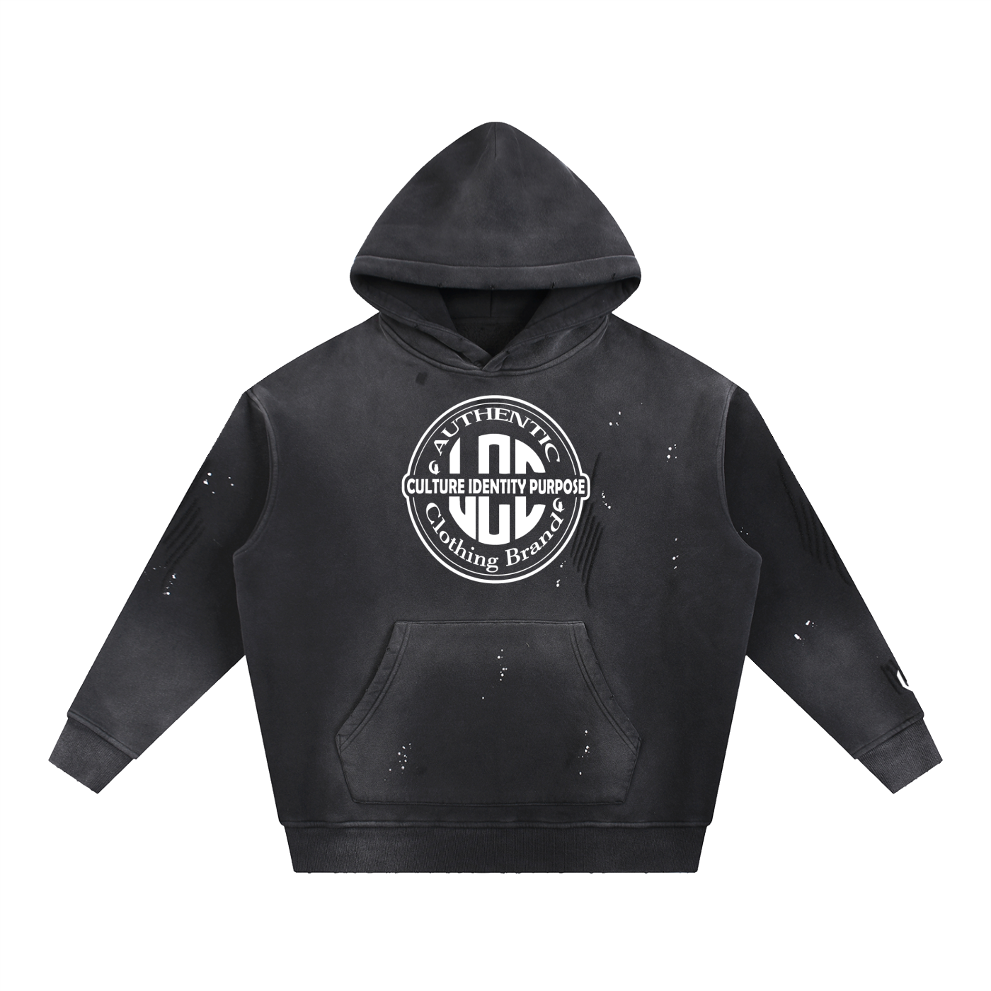 LCC AUTHENTIC Vintage Washed Frayed Fleece Hoodie