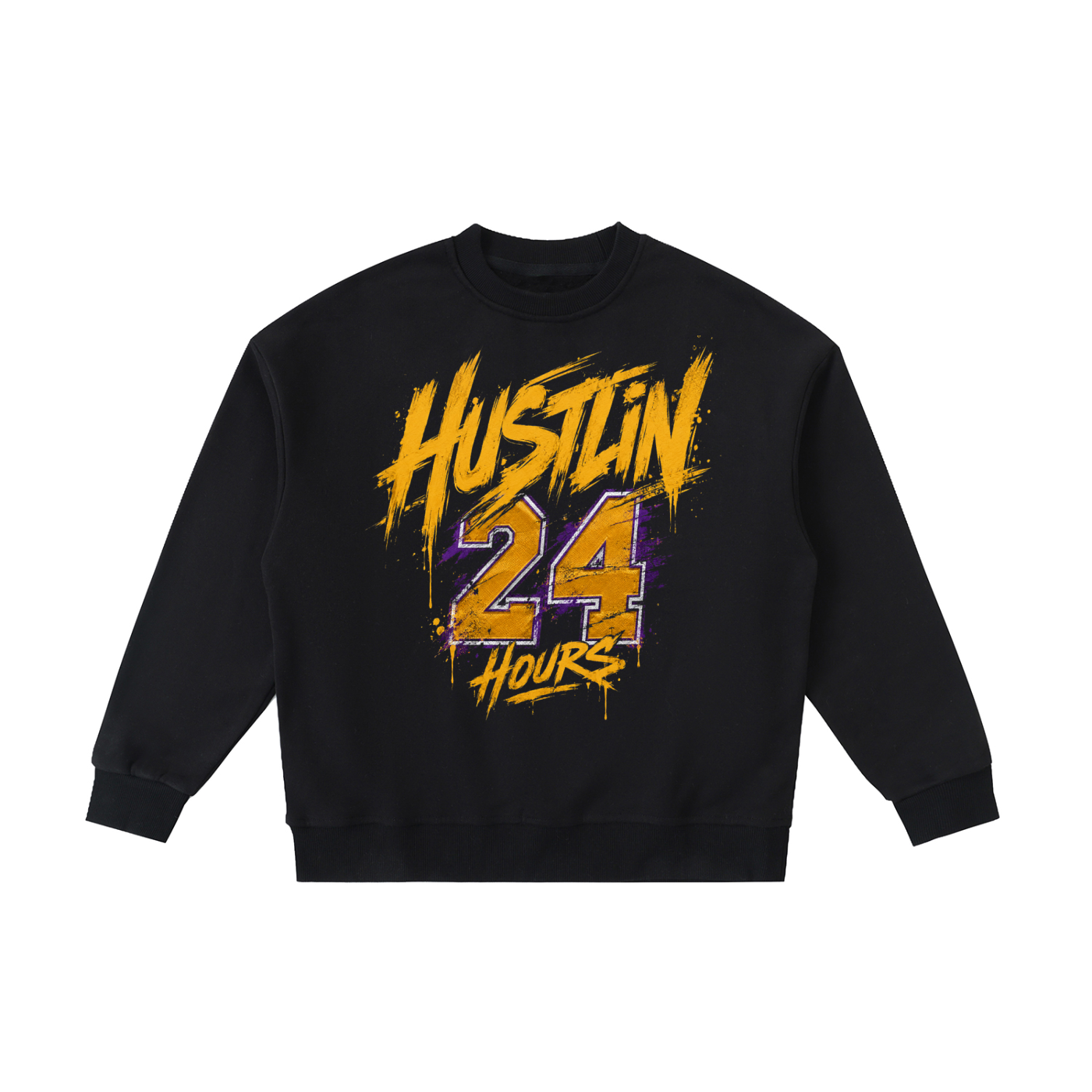 HUSTLIN 24HOURS  Kids' Crewneck Sweatshirt
