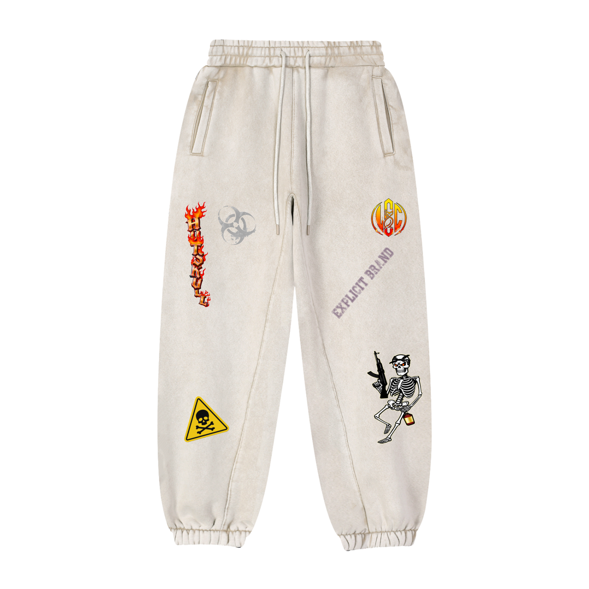 LCC HOTSKULL Fleeced Jogger Sweatpants