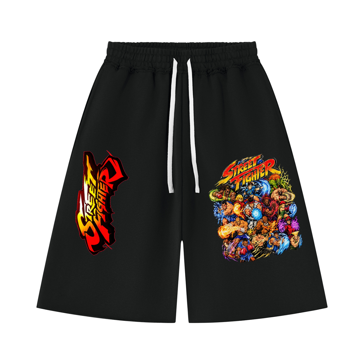 Street Fighter Unisex Raw Edge Shorts