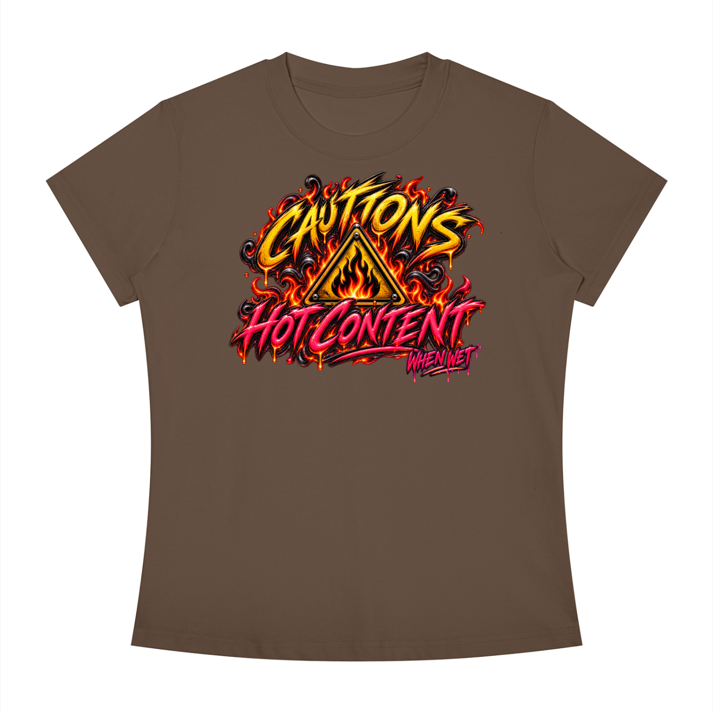 CAUTIONS Women's Slim Fit T-Shirt
