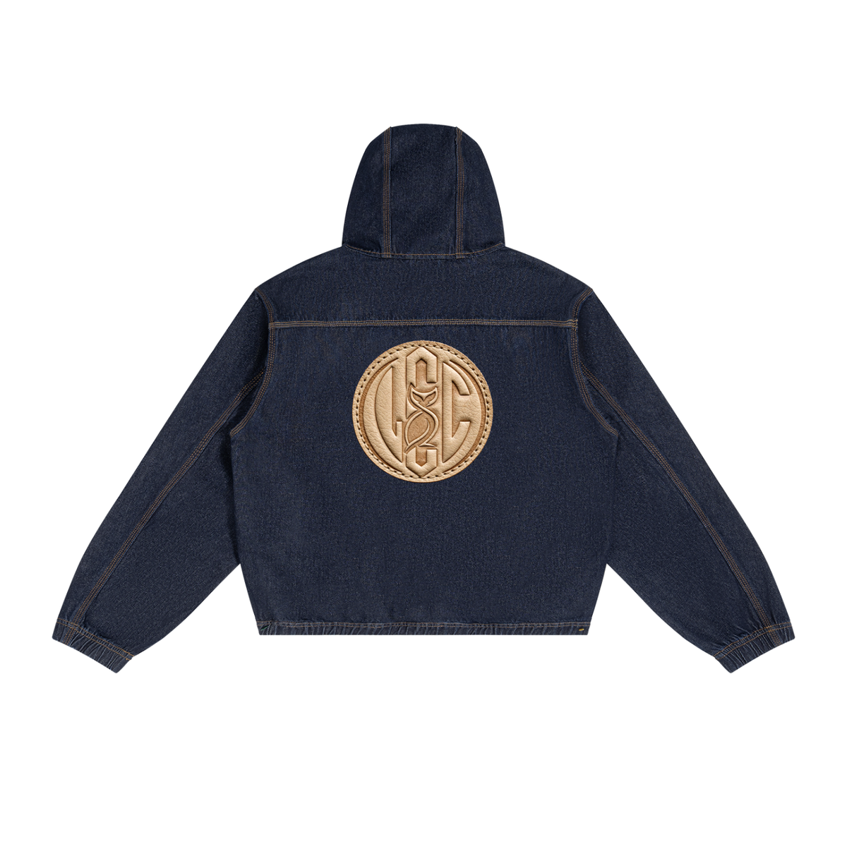 LCC PEAU BRUTE Boxy Hooded Denim Jacket