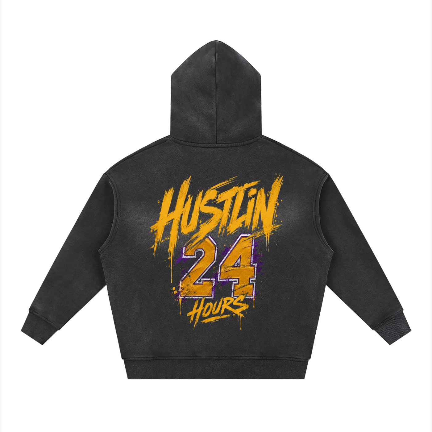 HUSTLIN 24 HOURS Sunfade Boxy Hoodie