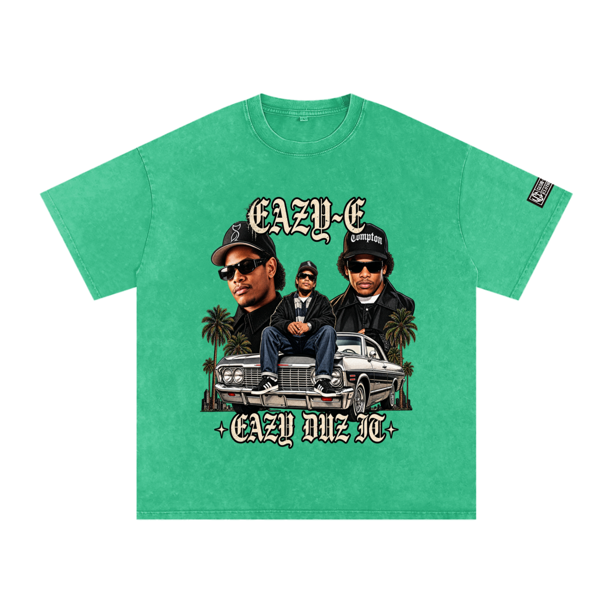 EAZY-E Snow Washed Oversized Cotton T-Shirt
