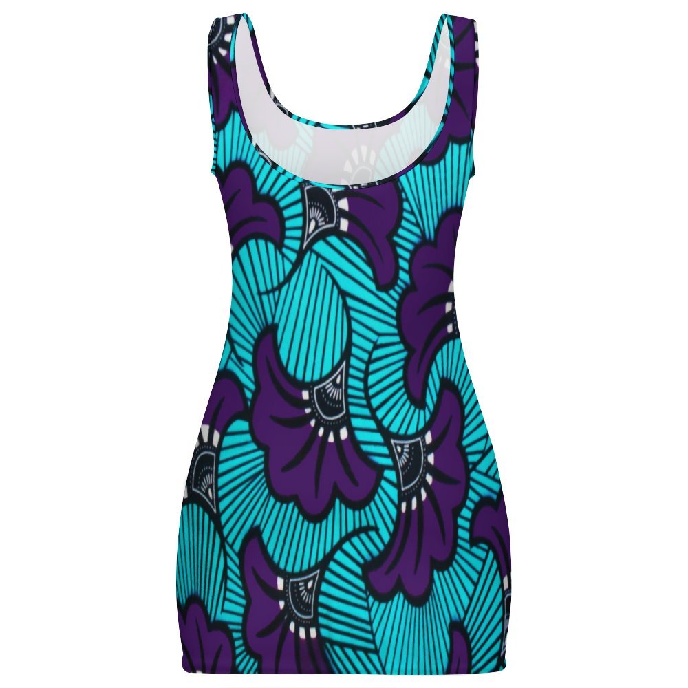 FLOWER OF KAMA Sunmer Bodycon Tank  Dress