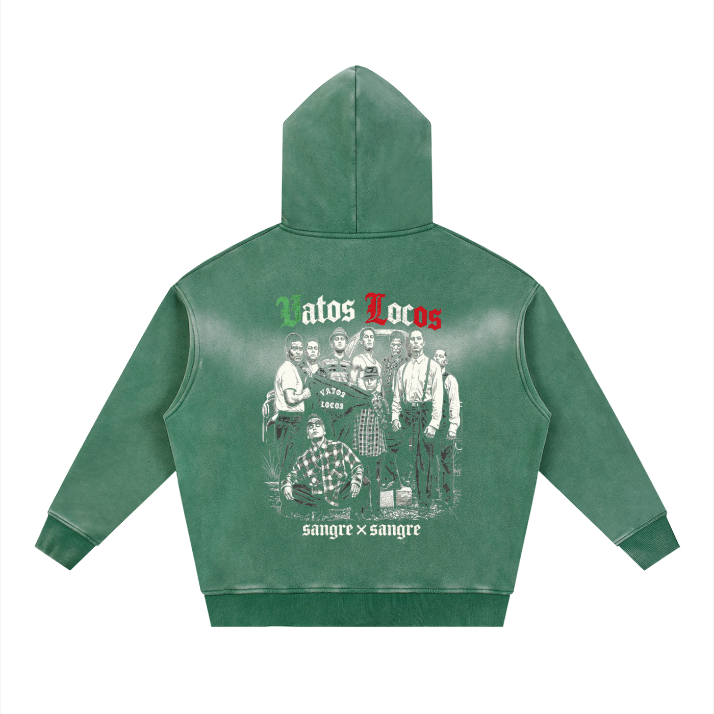 VATOS LOCOS Sunfade Two-way Zipper Boxy Fleece Hoodie