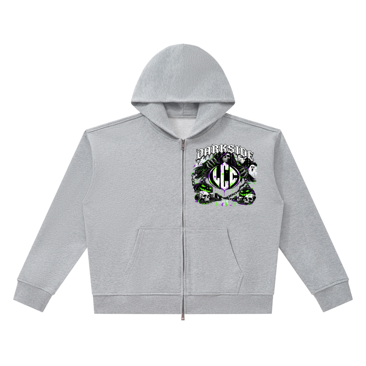 DARKSIDE Full Zip Boxy Hoodie