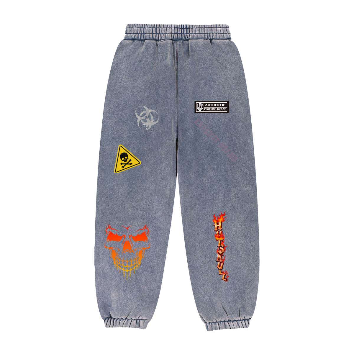 LCC HOTSKULL Fleeced Jogger Sweatpants