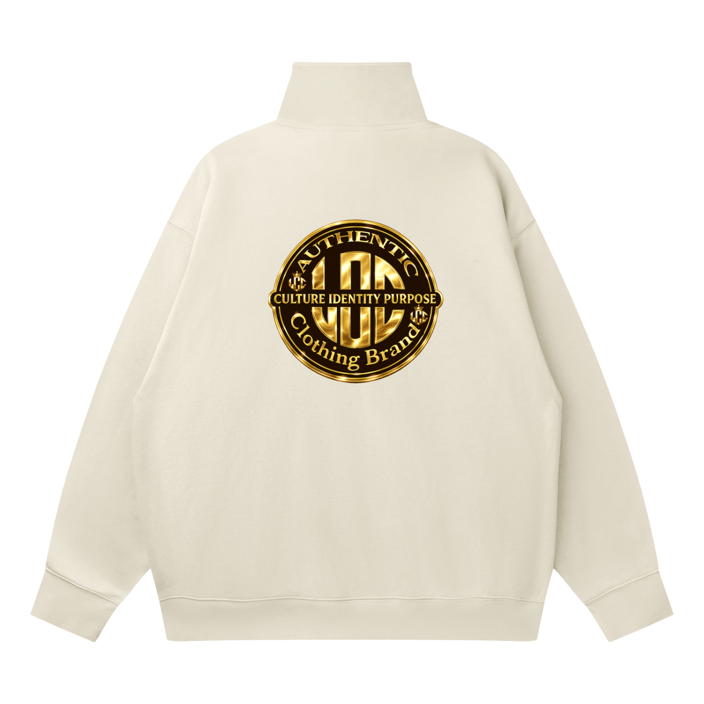 LCC AUTHENTIC GOLD Quarter-Zip Drop Shoulder Sweatshirt