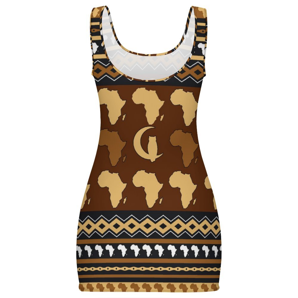 AFRIKA ORNEMENT Sunmer Bodycon Tank  Dress
