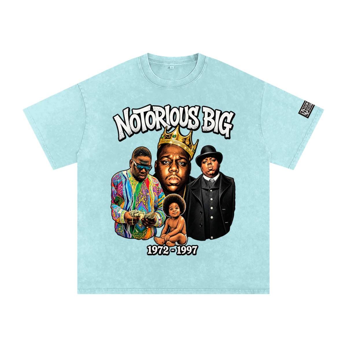 NOTORIOUS BIG Snow Washed Oversized T-Shirt