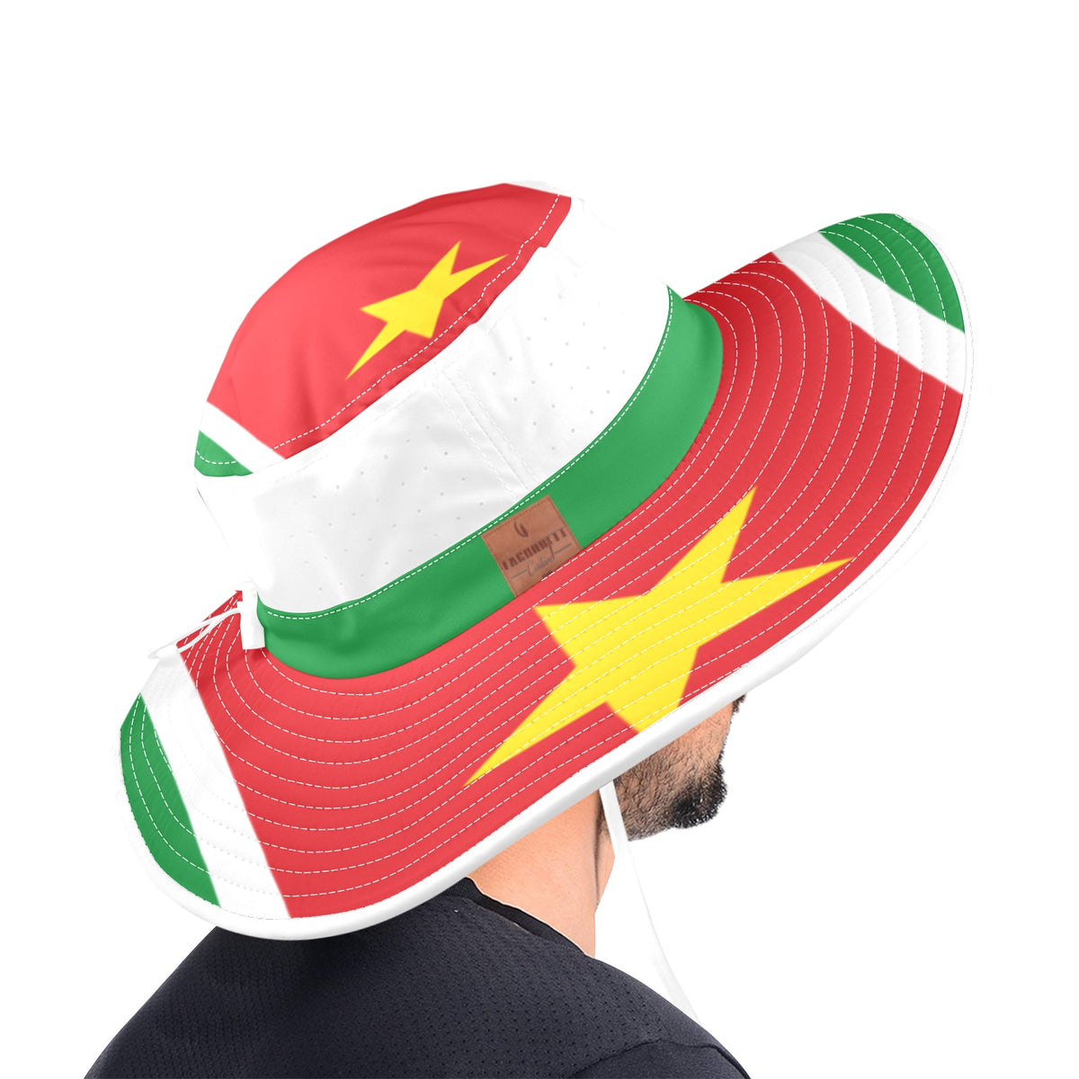 GUADELOUPE FLAG Wide Brim Bucket Hat