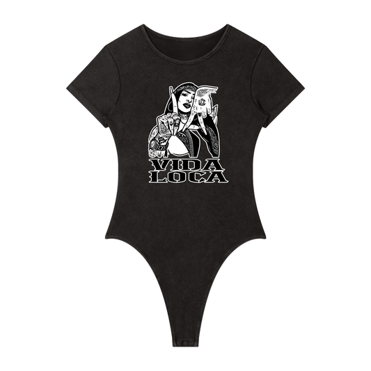 LA VIDA LOCA Women's Mineral Wash  Bodysuit