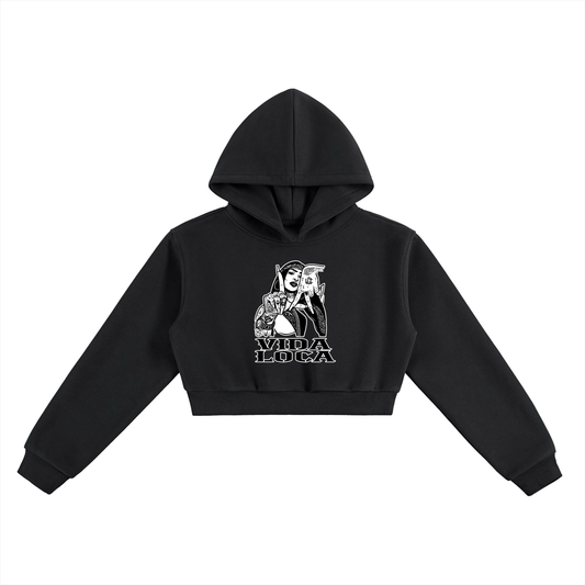 LA VIDA LOCA Essential Cropped Hoodie