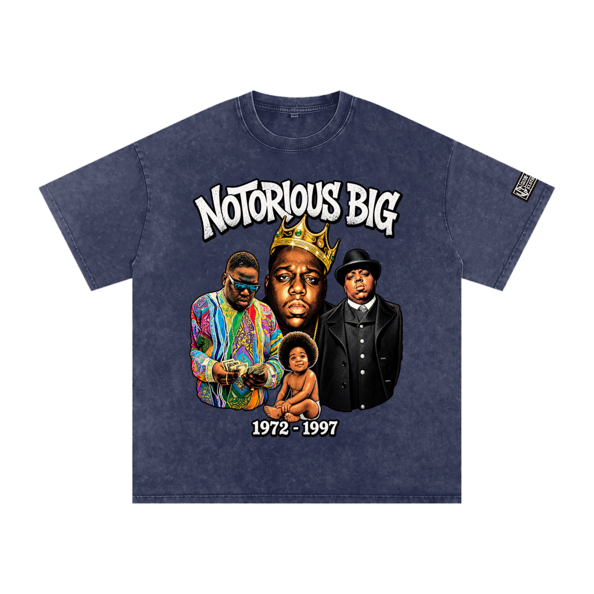 NOTORIOUS BIG Snow Washed Oversized T-Shirt