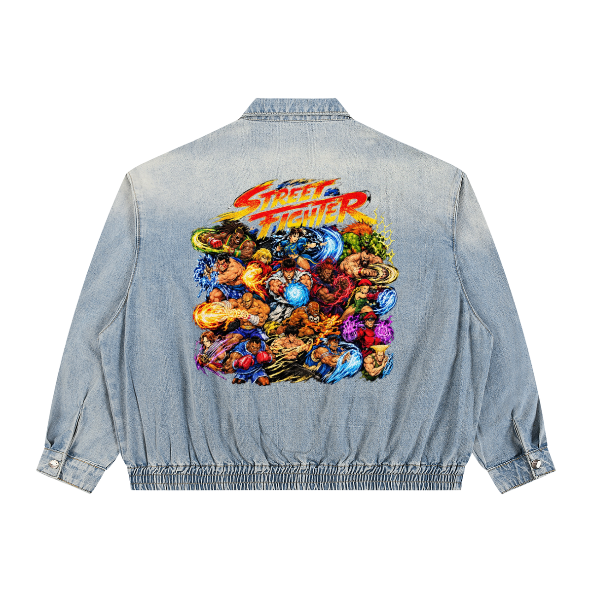 Street Fighter Vintage Full-Zip Denim Jacket