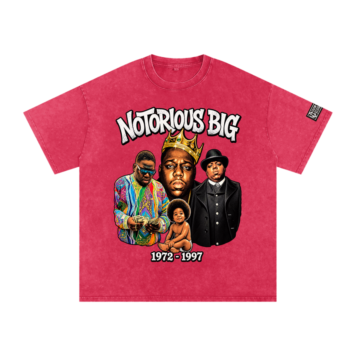 NOTORIOUS BIG Snow Washed Oversized T-Shirt