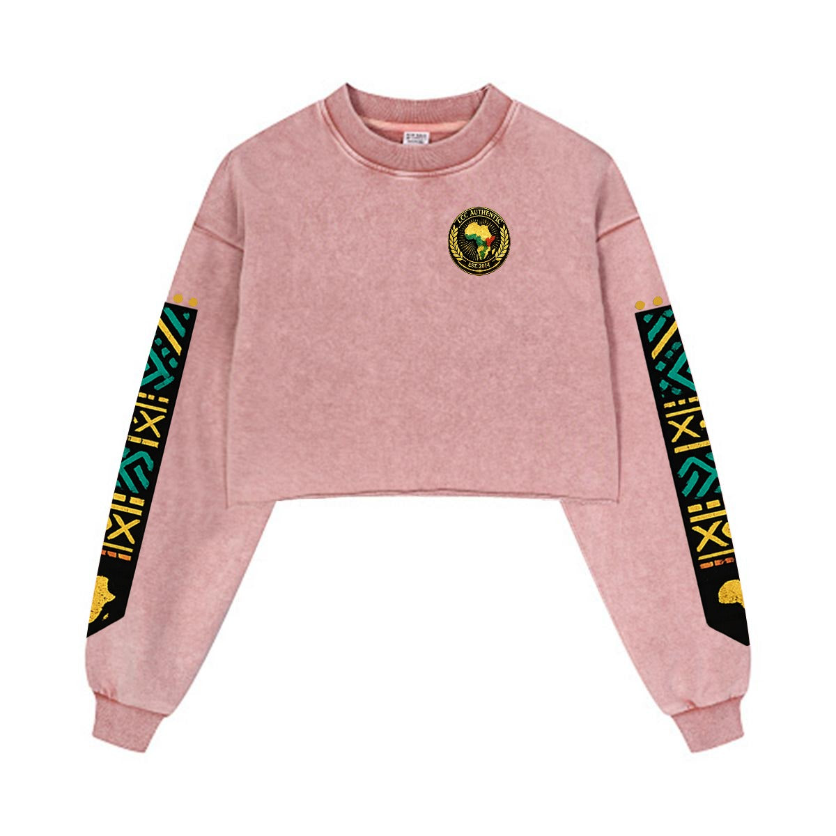 AFRICAN PRIDE Women’s Cropped Distressed Sweatshirt
