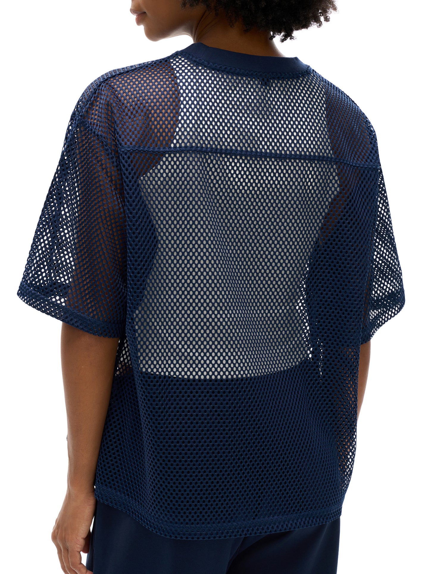 36 WU See-through Boxy Net T-Shirt