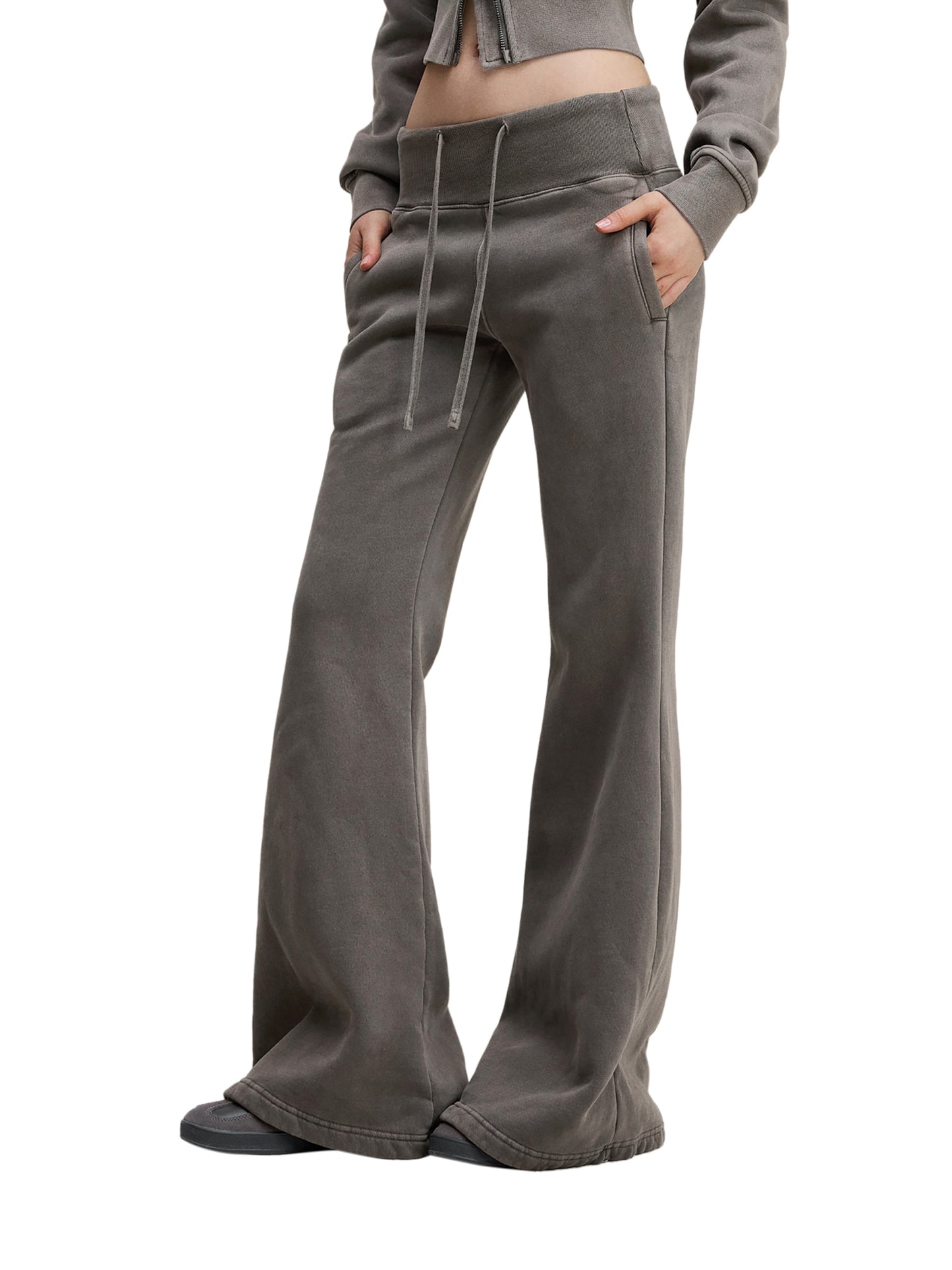LCC TARGET Vintage Washed Flared Fleece Pants